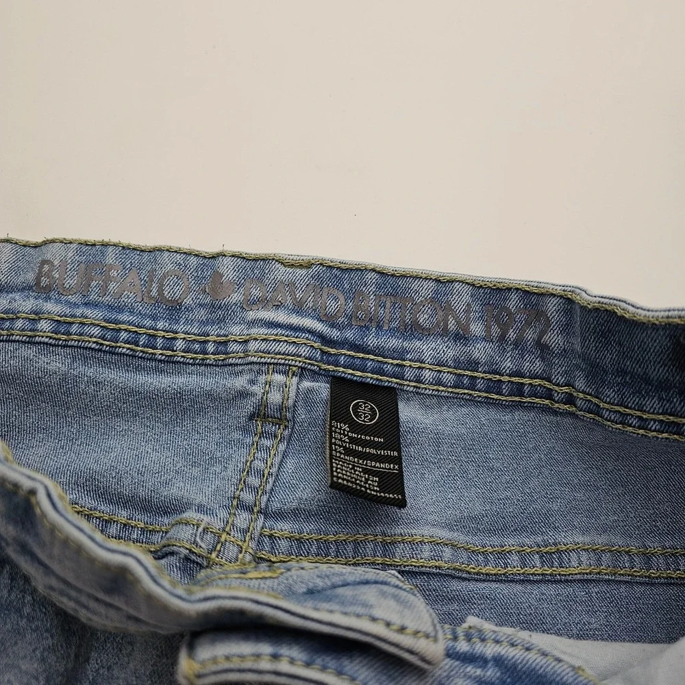 Buffalo David Bitton Max-X Skinny Stretch Jeans Light Wash Denim mens 32x32